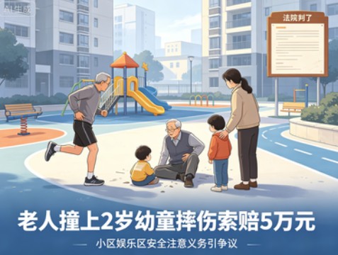 一老人跑步，与2岁小孩相撞后摔伤，法院判了！